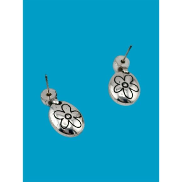 Brighton Hinged Silver Bangle Braclet with Necklace & Earrings White Flowers - Picture 9 of 11